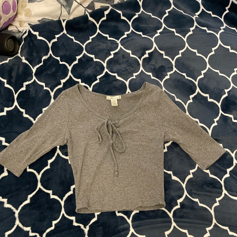Grey crop top